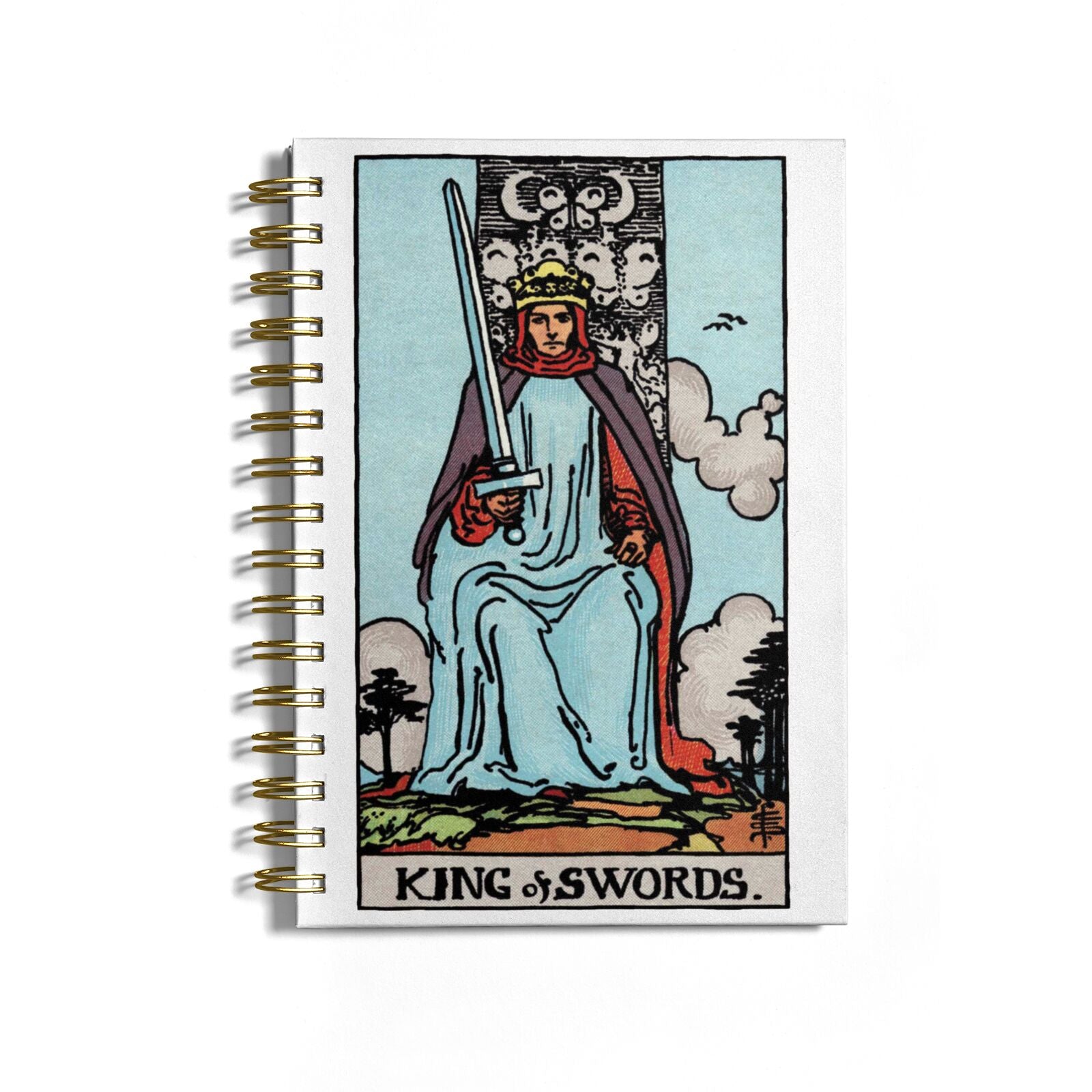 King Of Swords Tarot Card Notebook Dyefor 3265