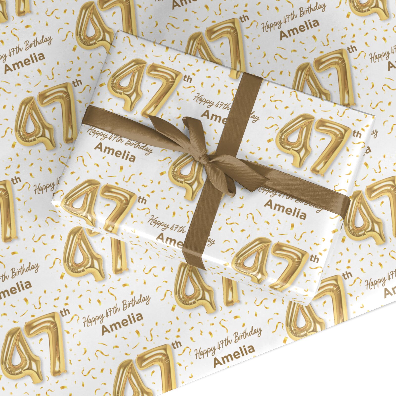 Personalised 47th Birthday Wrapping Paper – Dyefor