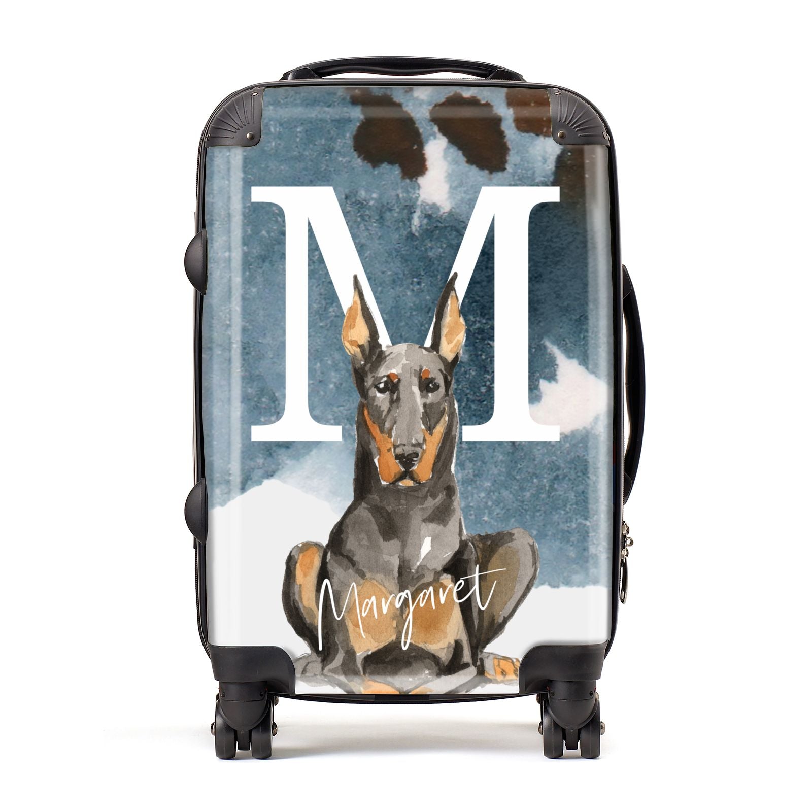 Personalised Doberman Dog Suitcase