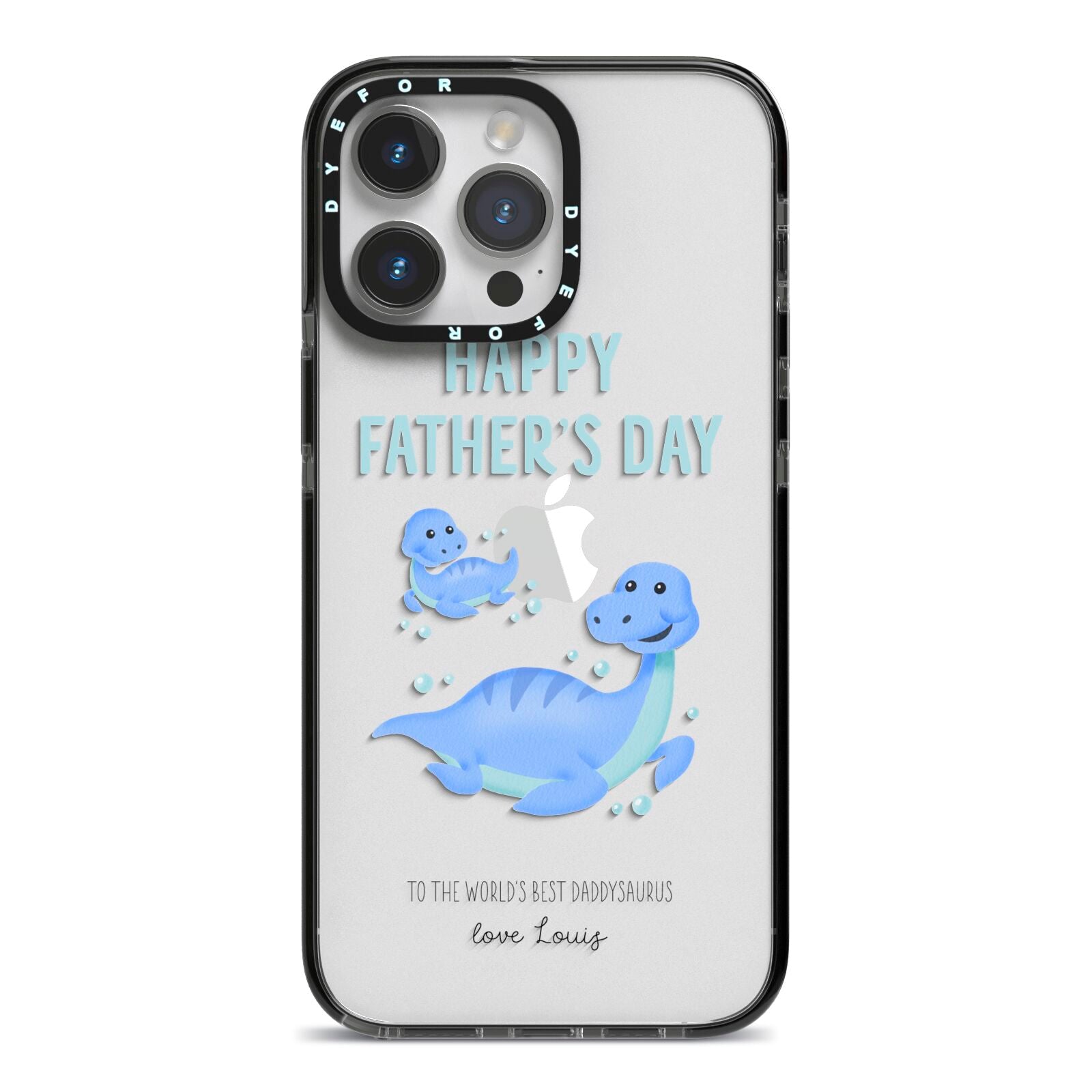 Personalised Fathers Day Dinosaur iPhone Case Dyefor