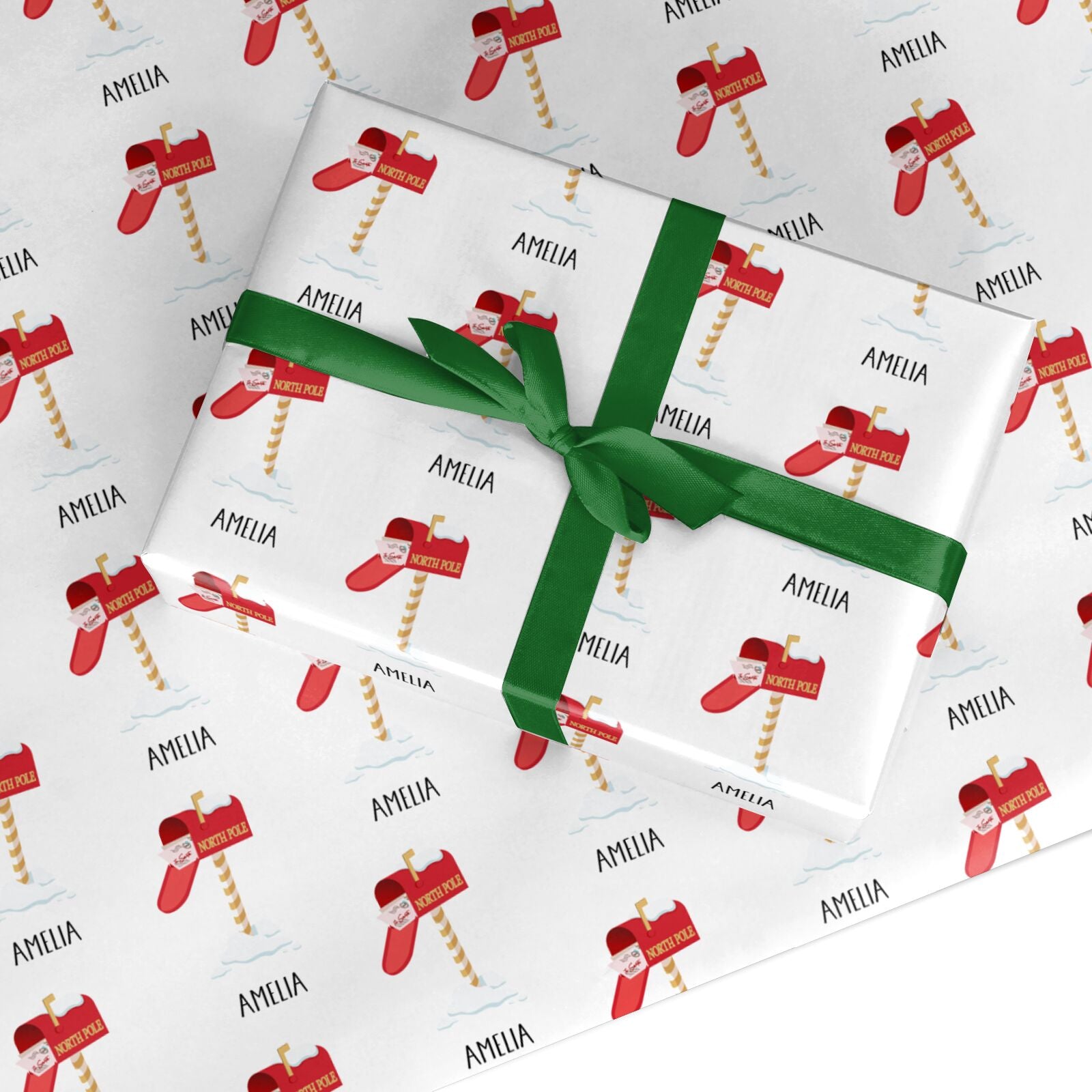 Personalised Red North Pole Wrapping Paper – Dyefor