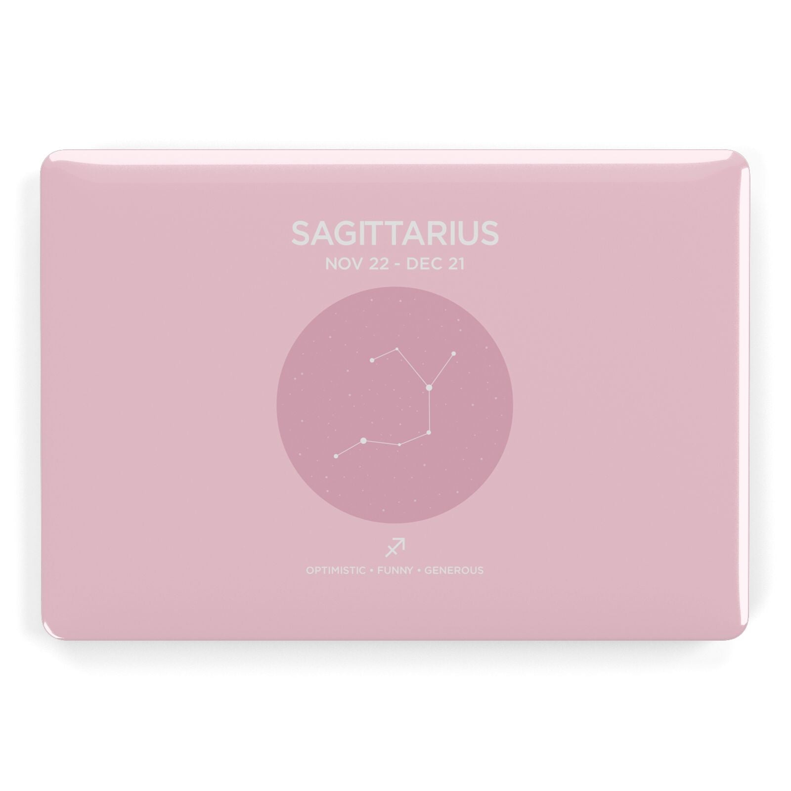 Personalised Pink Constellation Zodiac Sign Macbook Case