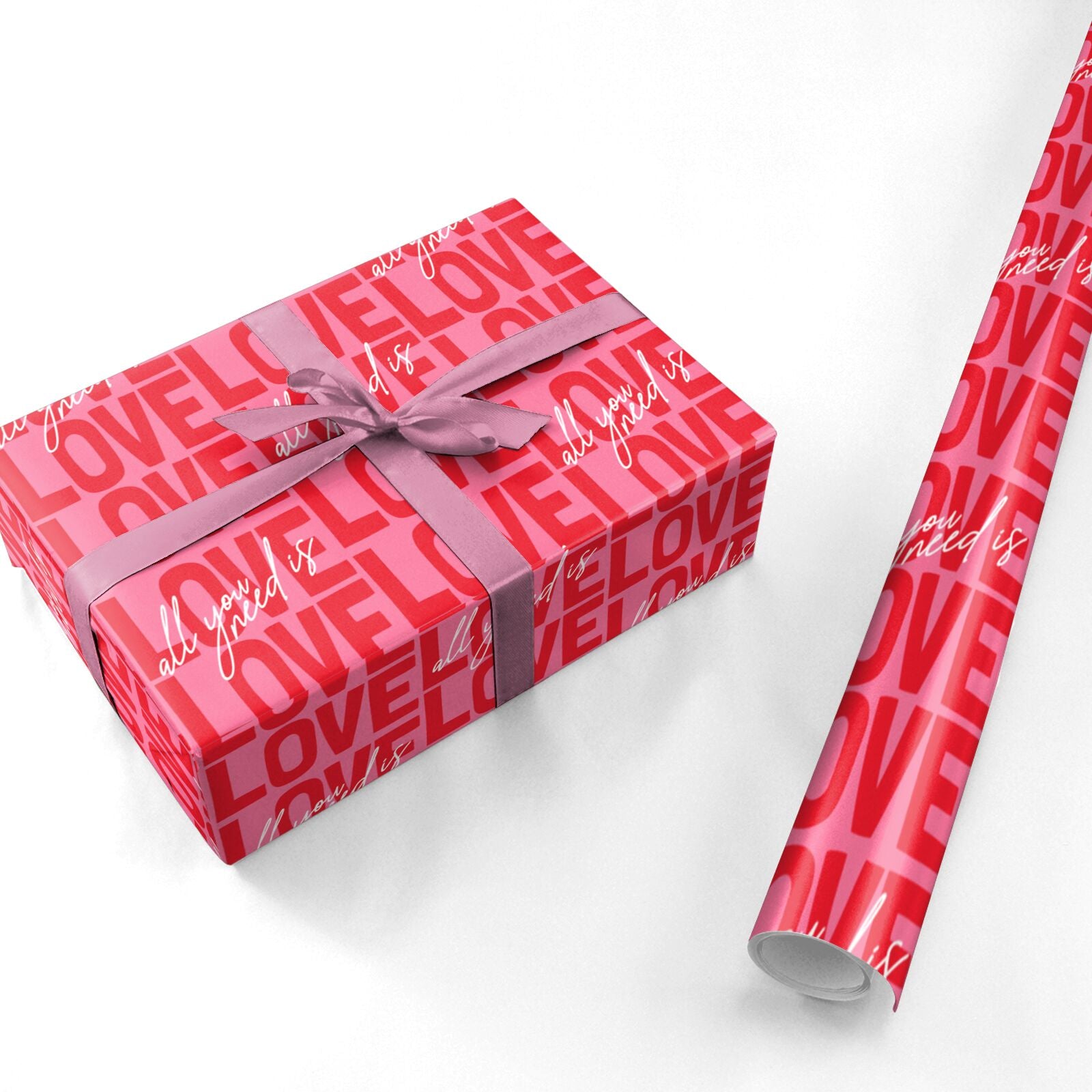 All You Need Is Love Valentines Day Personalised Wrapping Paper