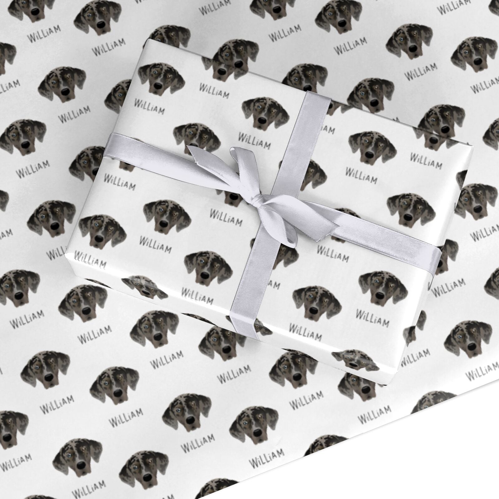 American Leopard Hound Icon with Name Custom Wrapping Paper