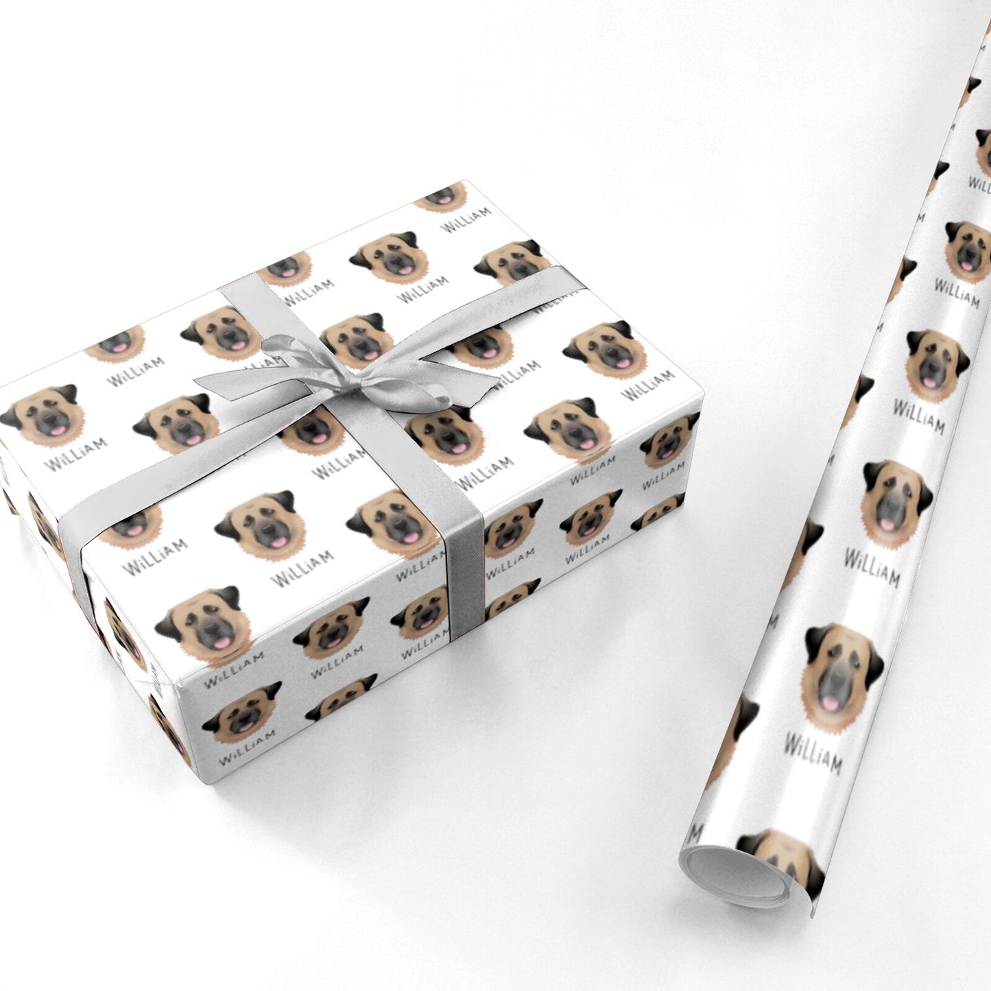 Anatolian Shepherd Dog Icon with Name Personalised Wrapping Paper