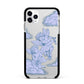 Angel Cloud Blue Apple iPhone 11 Pro Max in Silver with Black Impact Case