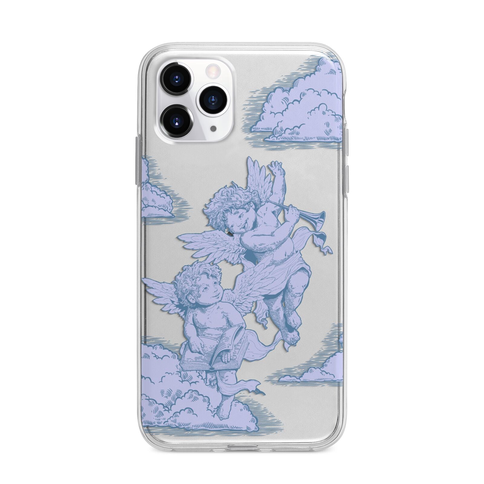 Angel Cloud Blue Apple iPhone 11 Pro Max in Silver with Bumper Case