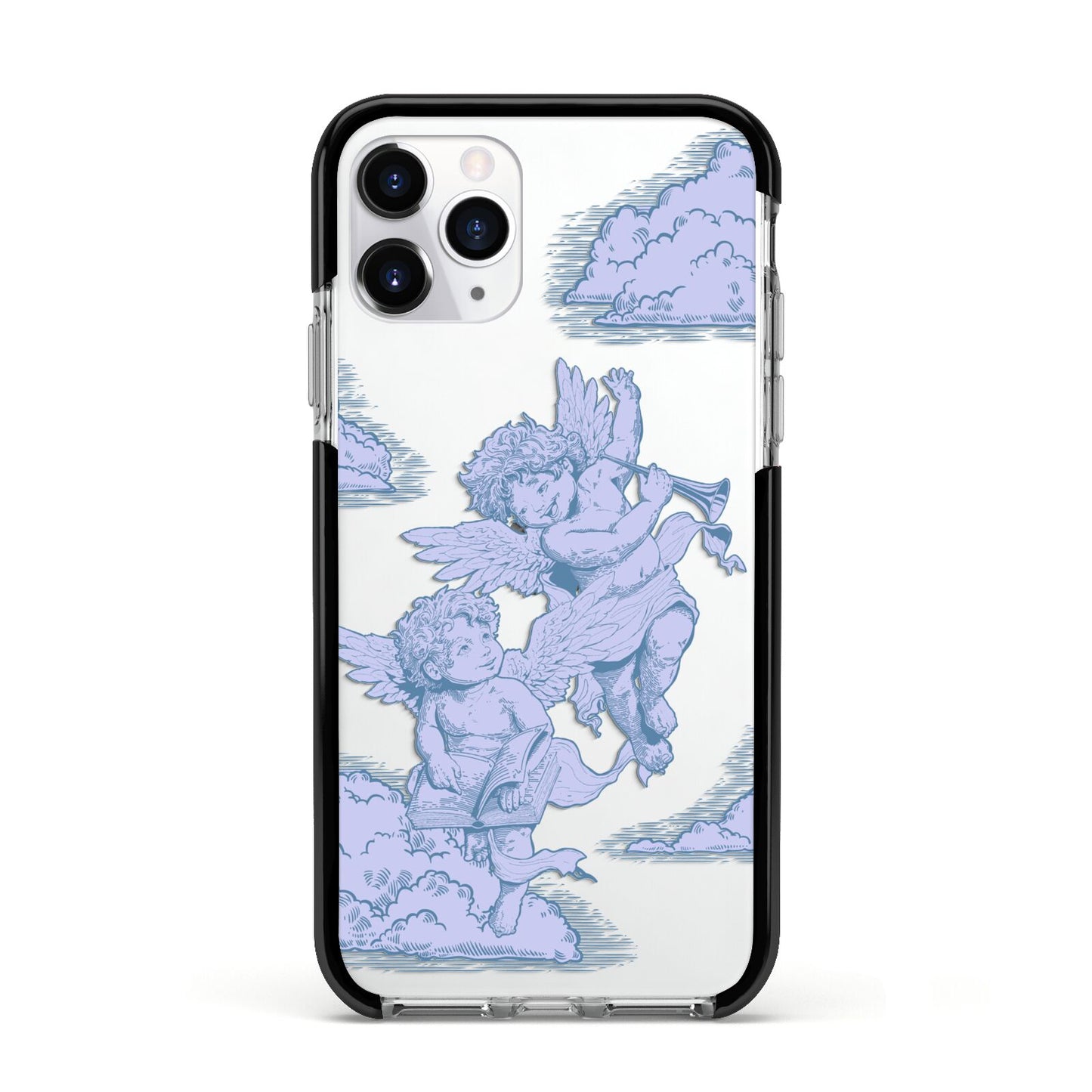 Angel Cloud Blue Apple iPhone 11 Pro in Silver with Black Impact Case