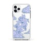 Angel Cloud Blue Apple iPhone 11 Pro in Silver with White Impact Case