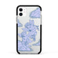 Angel Cloud Blue Apple iPhone 11 in White with Black Impact Case