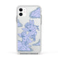 Angel Cloud Blue Apple iPhone 11 in White with White Impact Case