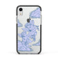 Angel Cloud Blue Apple iPhone XR Impact Case Black Edge on Silver Phone