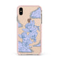 Angel Cloud Blue Apple iPhone Xs Max Impact Case Pink Edge on Gold Phone