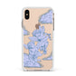 Angel Cloud Blue Apple iPhone Xs Max Impact Case White Edge on Gold Phone