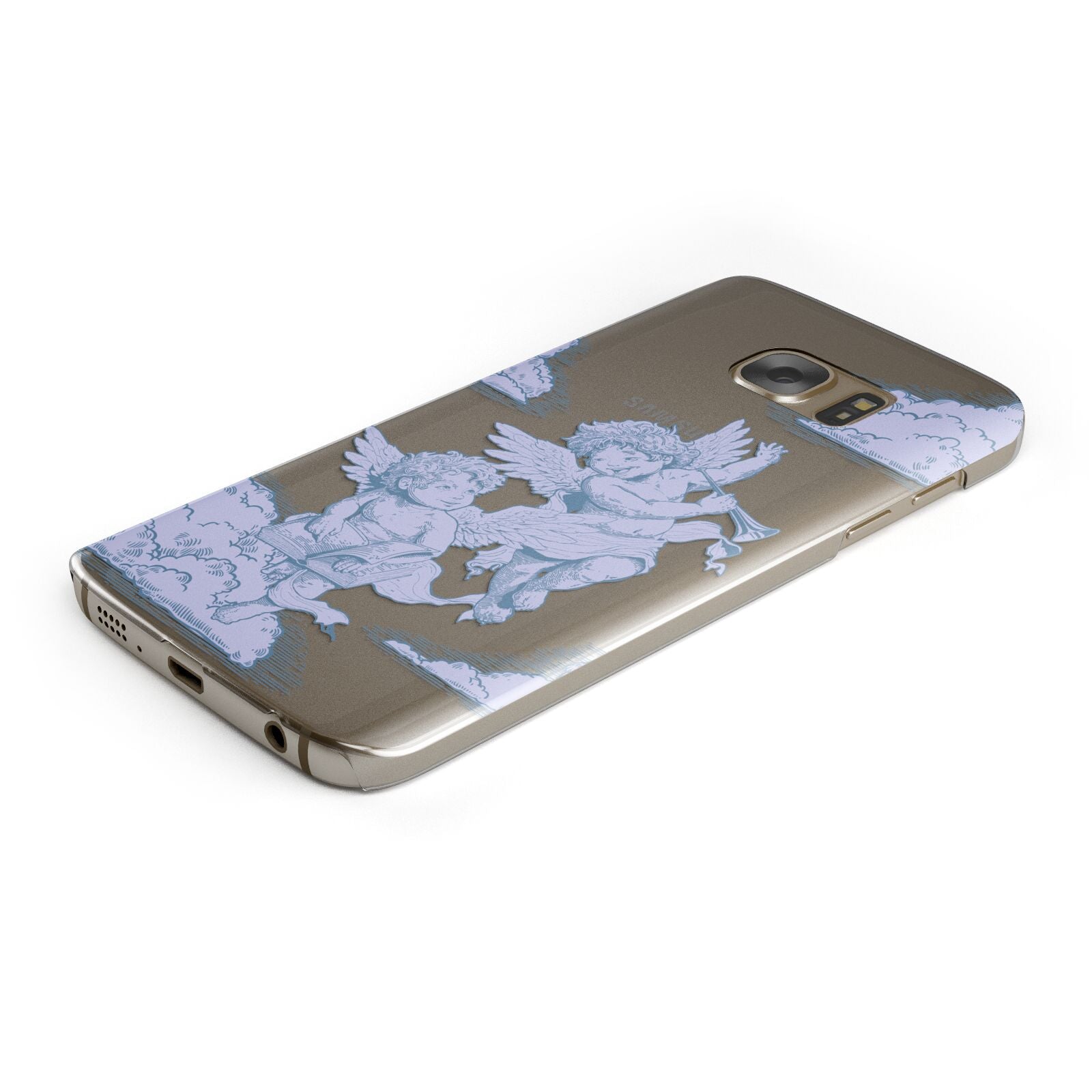 Angel Cloud Blue Samsung Galaxy Case Bottom Cutout