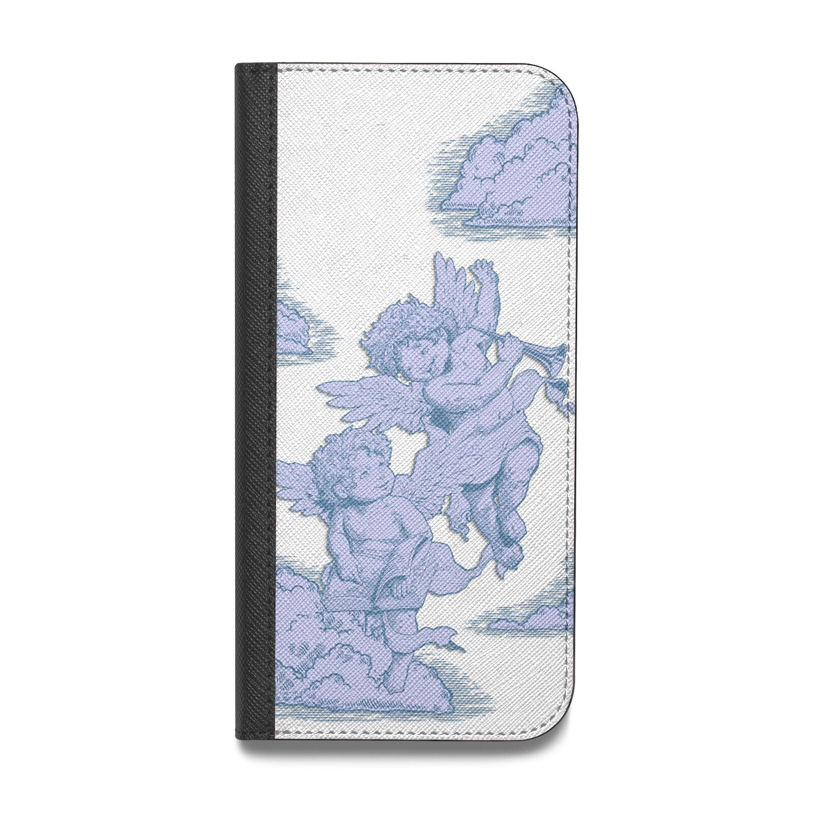 Angel Cloud Blue Vegan Leather Flip iPhone Case