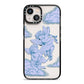 Angel Cloud Blue iPhone 13 Black Impact Case on Silver phone