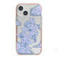 Angel Cloud Blue iPhone 13 Mini TPU Impact Case with Pink Edges