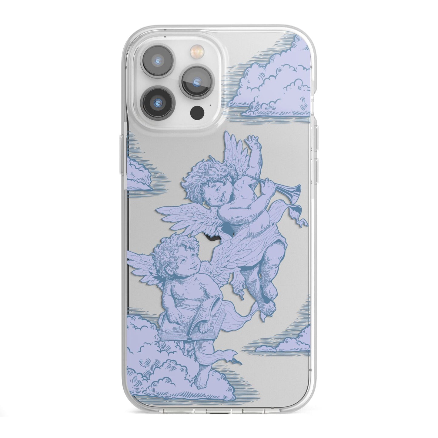 Angel Cloud Blue iPhone 13 Pro Max TPU Impact Case with White Edges