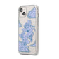 Angel Cloud Blue iPhone 14 Plus Clear Tough Case Starlight Angled Image