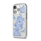 Angel Cloud Blue iPhone 14 Pro Glitter Tough Case Silver Angled Image