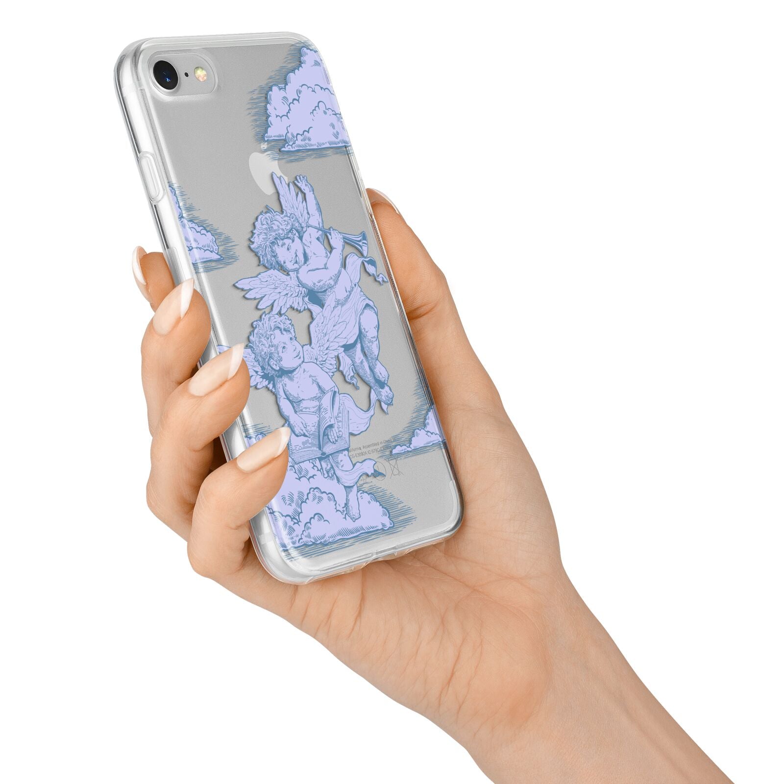 Angel Cloud Blue iPhone 7 Bumper Case on Silver iPhone Alternative Image