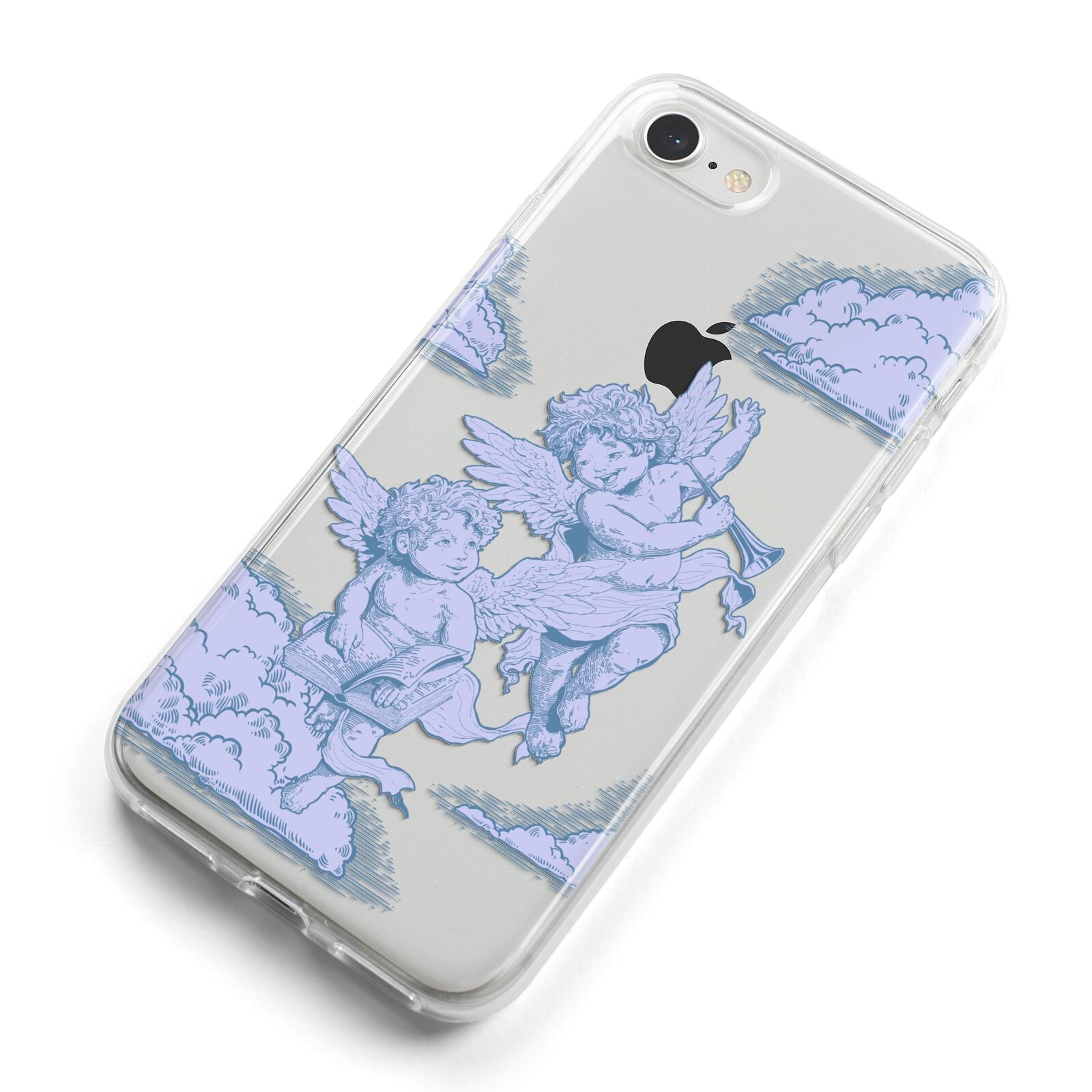 Angel Cloud Blue iPhone 8 Bumper Case on Silver iPhone Alternative Image