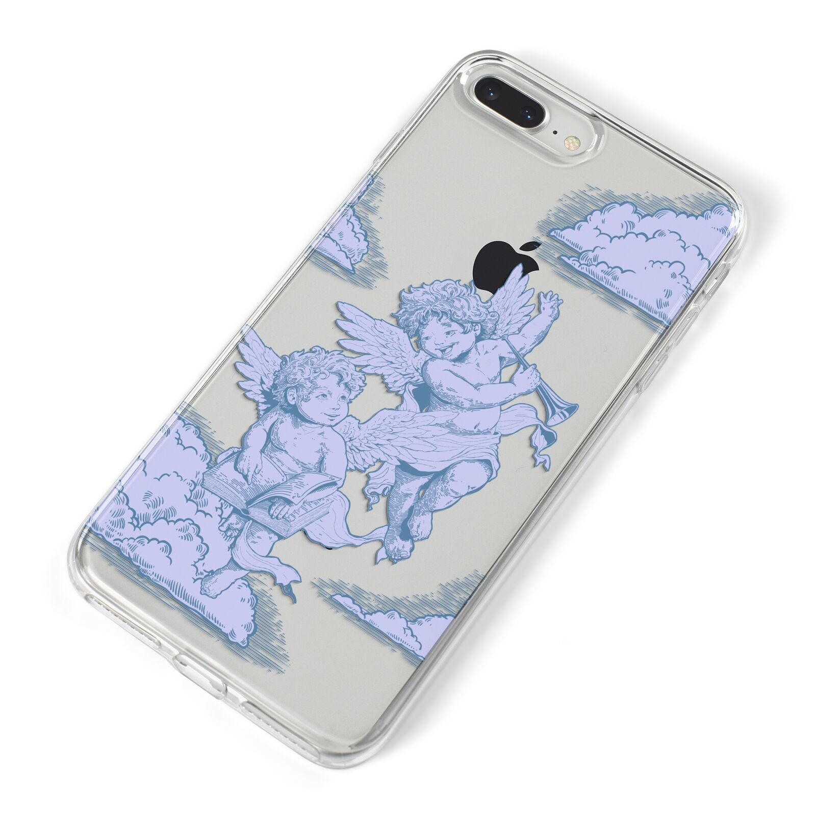 Angel Cloud Blue iPhone 8 Plus Bumper Case on Silver iPhone Alternative Image