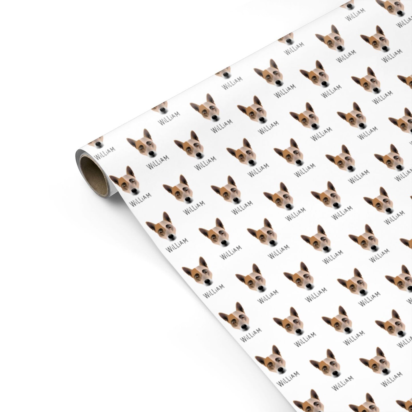 Australian Cattle Dog Icon with Name Personalised Gift Wrap