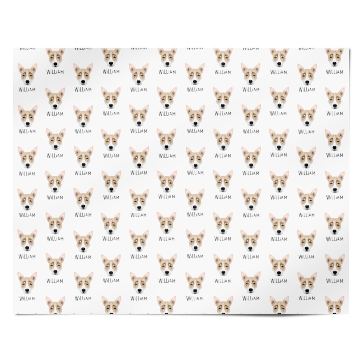 Australian Working Kelpie Icon with Name Personalised Wrapping Paper Alternative