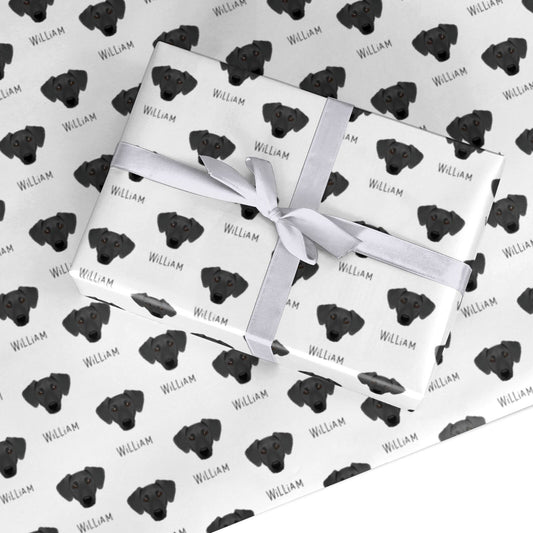 Azawakh Icon with Name Custom Wrapping Paper