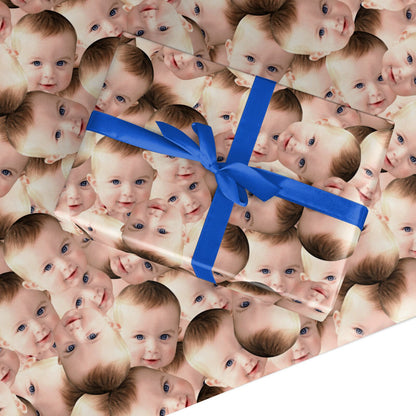 Baby Photo Face Custom Wrapping Paper