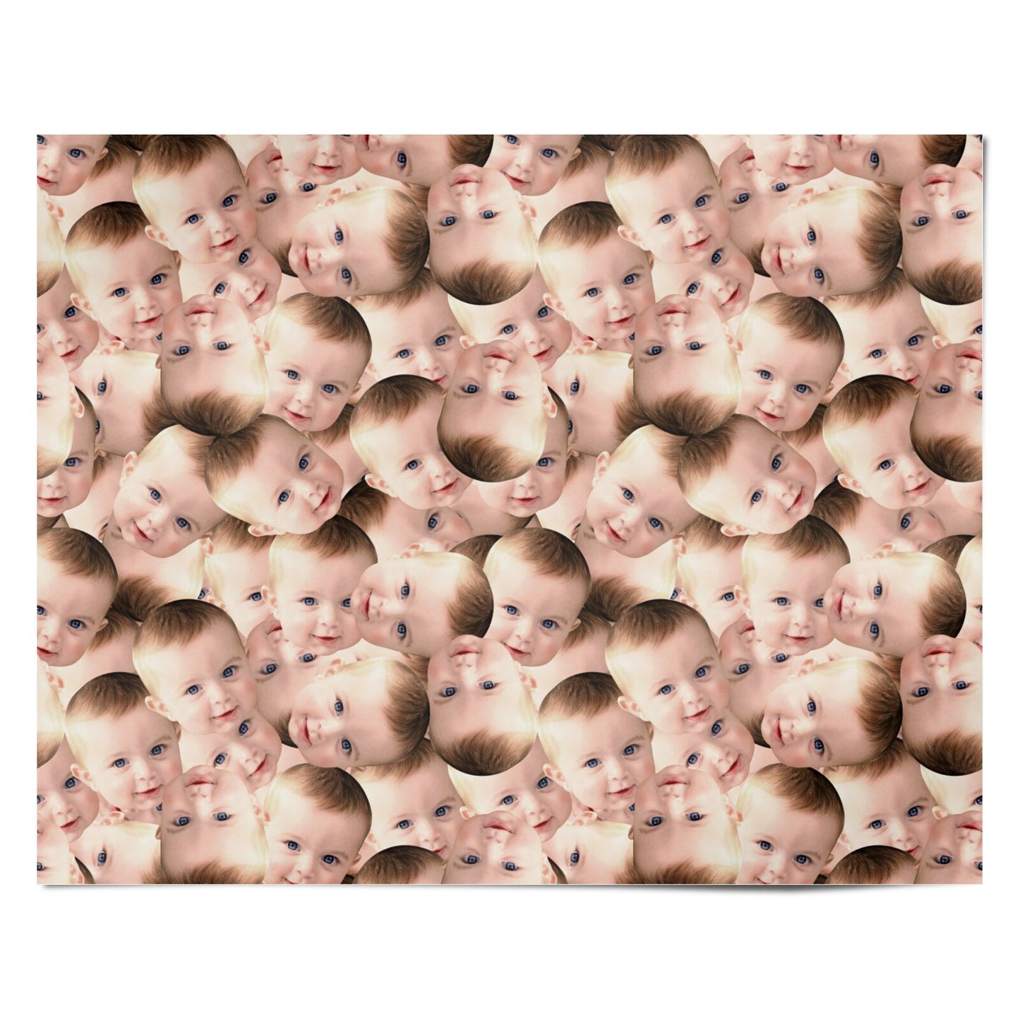 Baby Photo Face Personalised Wrapping Paper Alternative