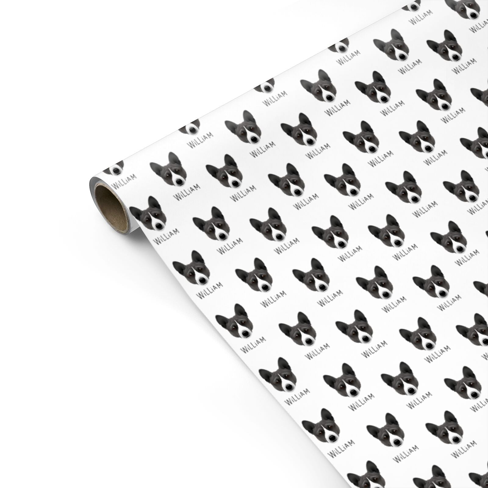 Basenji Icon with Name Personalised Gift Wrap