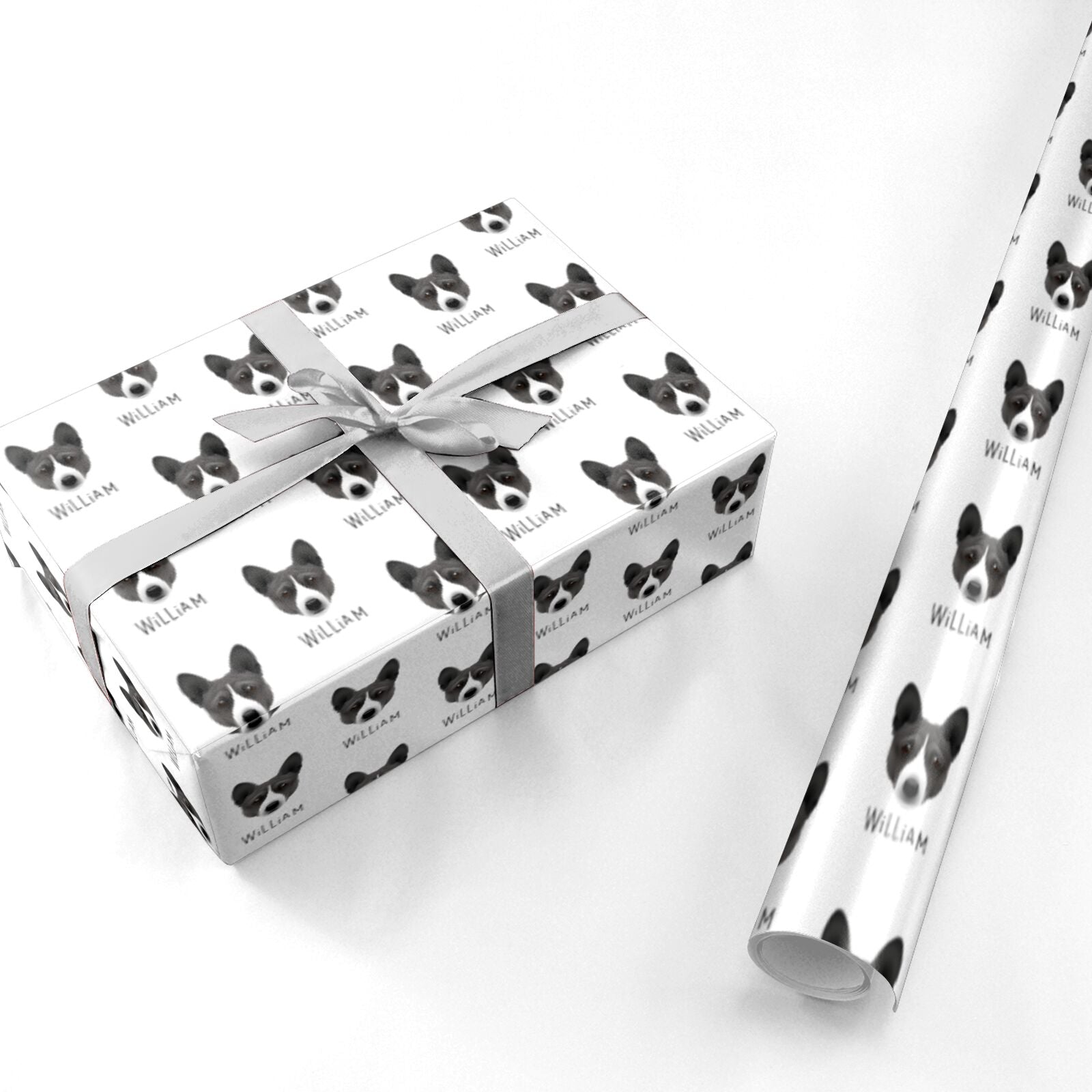 Basenji Icon with Name Personalised Wrapping Paper