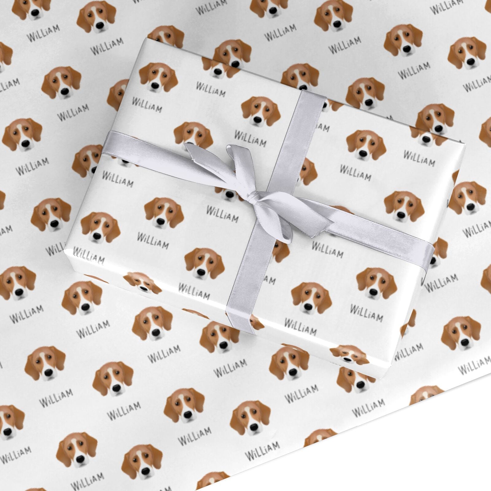 Bassador Icon with Name Custom Wrapping Paper