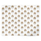 Basset Hound Icon with Name Personalised Wrapping Paper Alternative