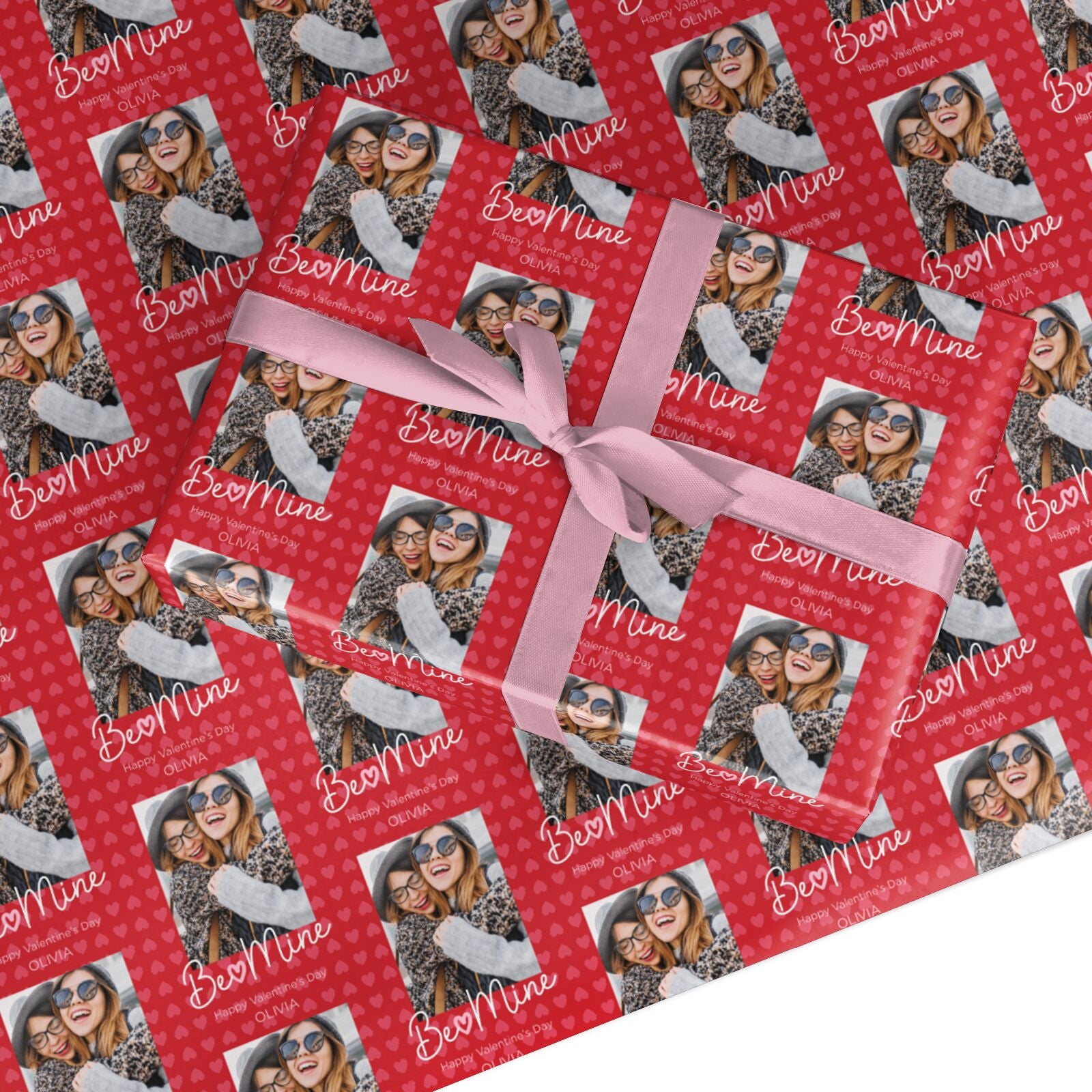 Be Mine Personalised Valentines Custom Wrapping Paper