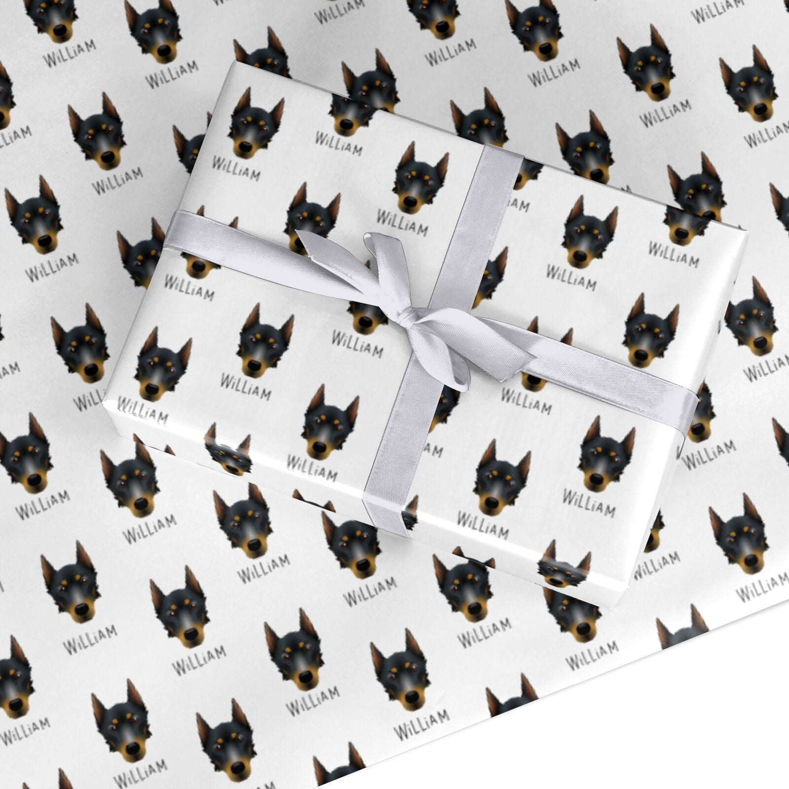 Beauceron Icon with Name Custom Wrapping Paper