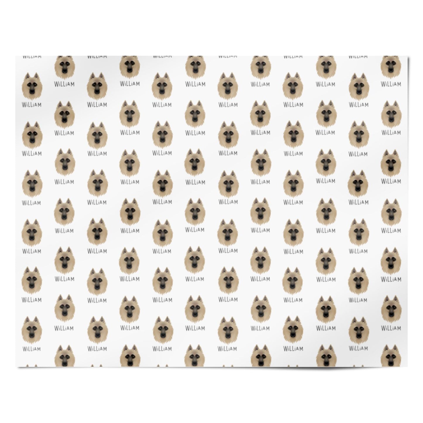 Belgian Tervuren Icon with Name Personalised Wrapping Paper Alternative