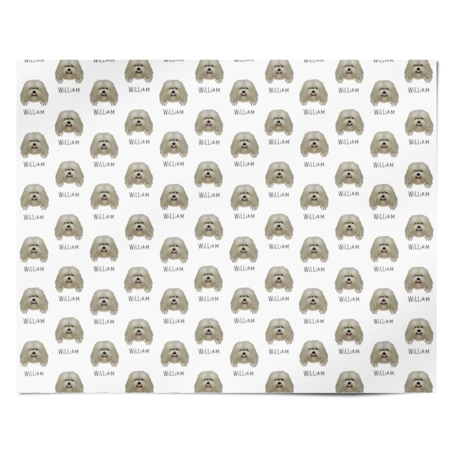 Bergamasco Icon with Name Personalised Wrapping Paper Alternative