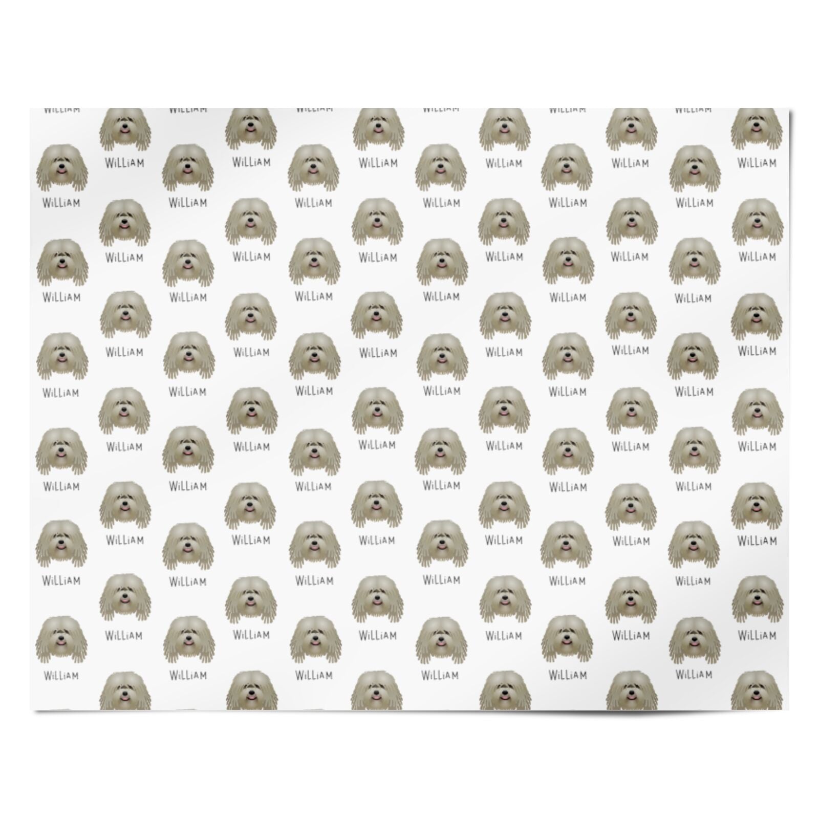 Bergamasco Icon with Name Personalised Wrapping Paper Alternative