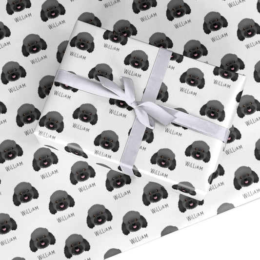 Bich poo Icon with Name Custom Wrapping Paper