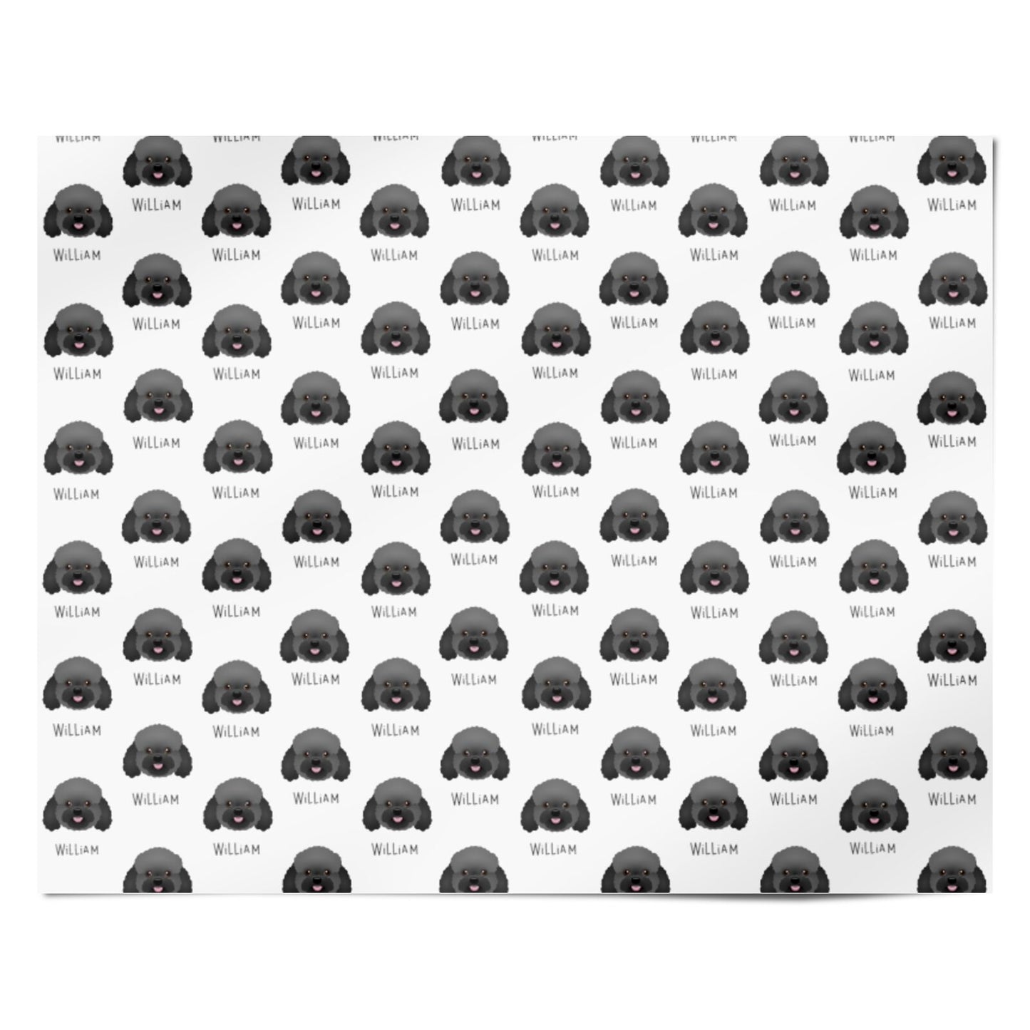 Bich poo Icon with Name Personalised Wrapping Paper Alternative