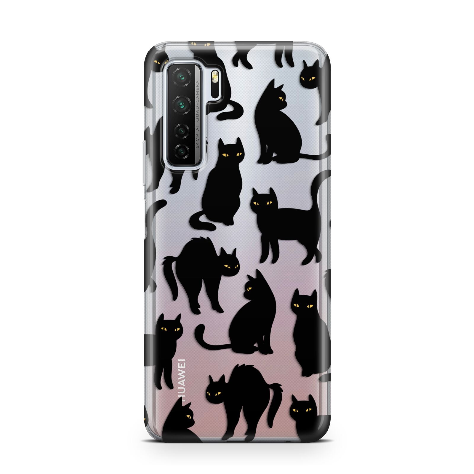 Black Cat Huawei P40 Lite 5G Phone Case