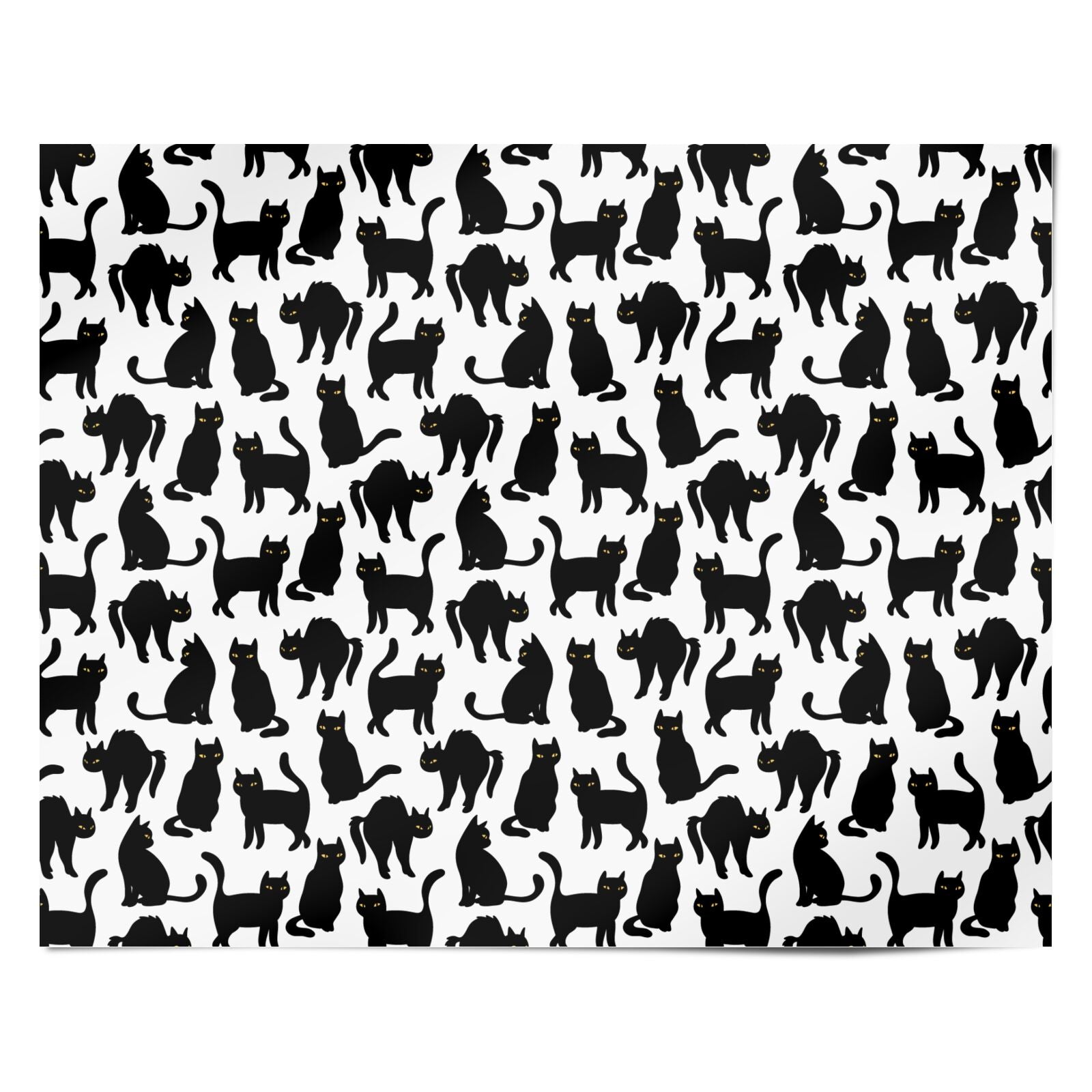 Black Cat Personalised Wrapping Paper Alternative