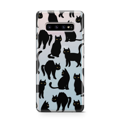 Black Cat Samsung Galaxy S10 Case