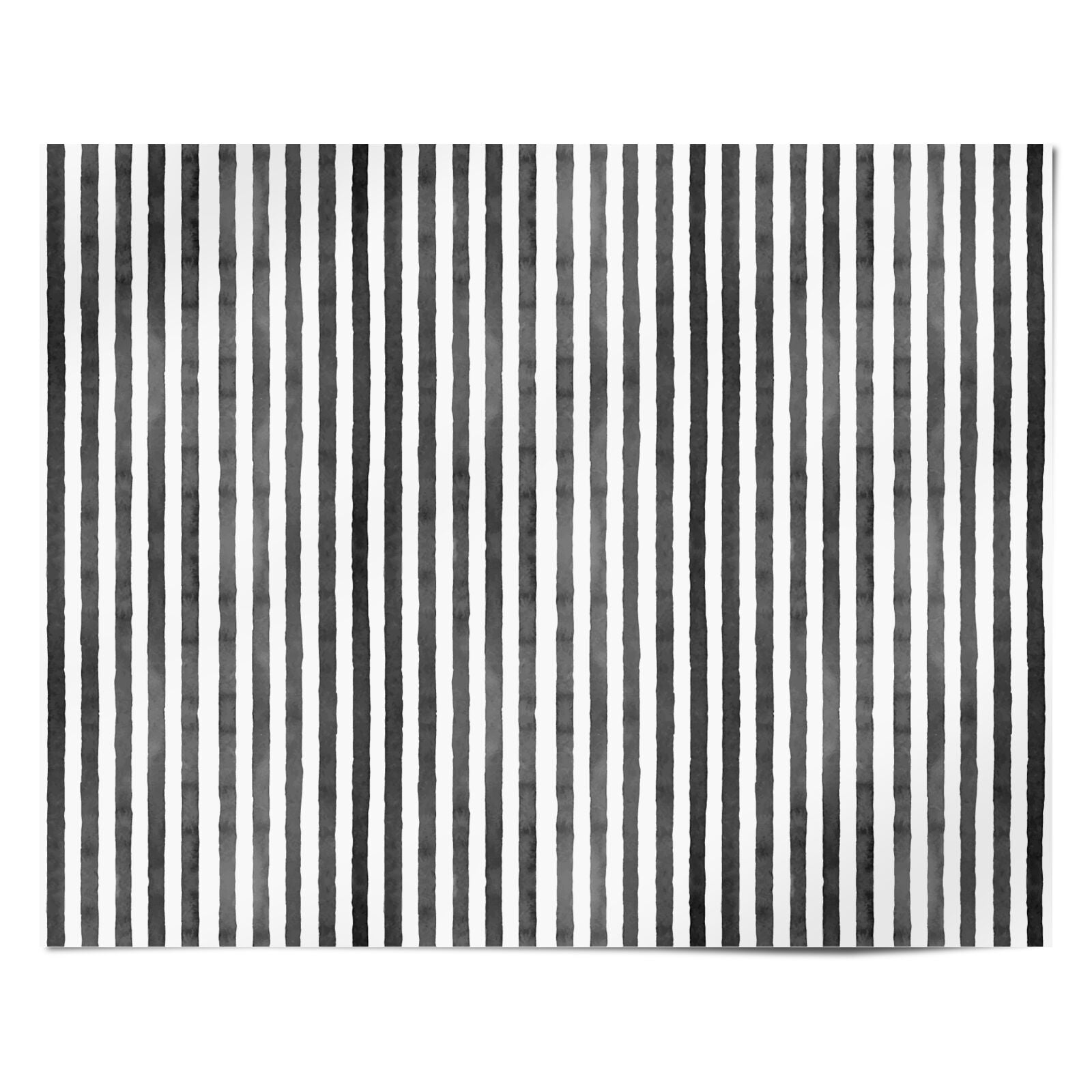 Black and White Striped Personalised Wrapping Paper Alternative