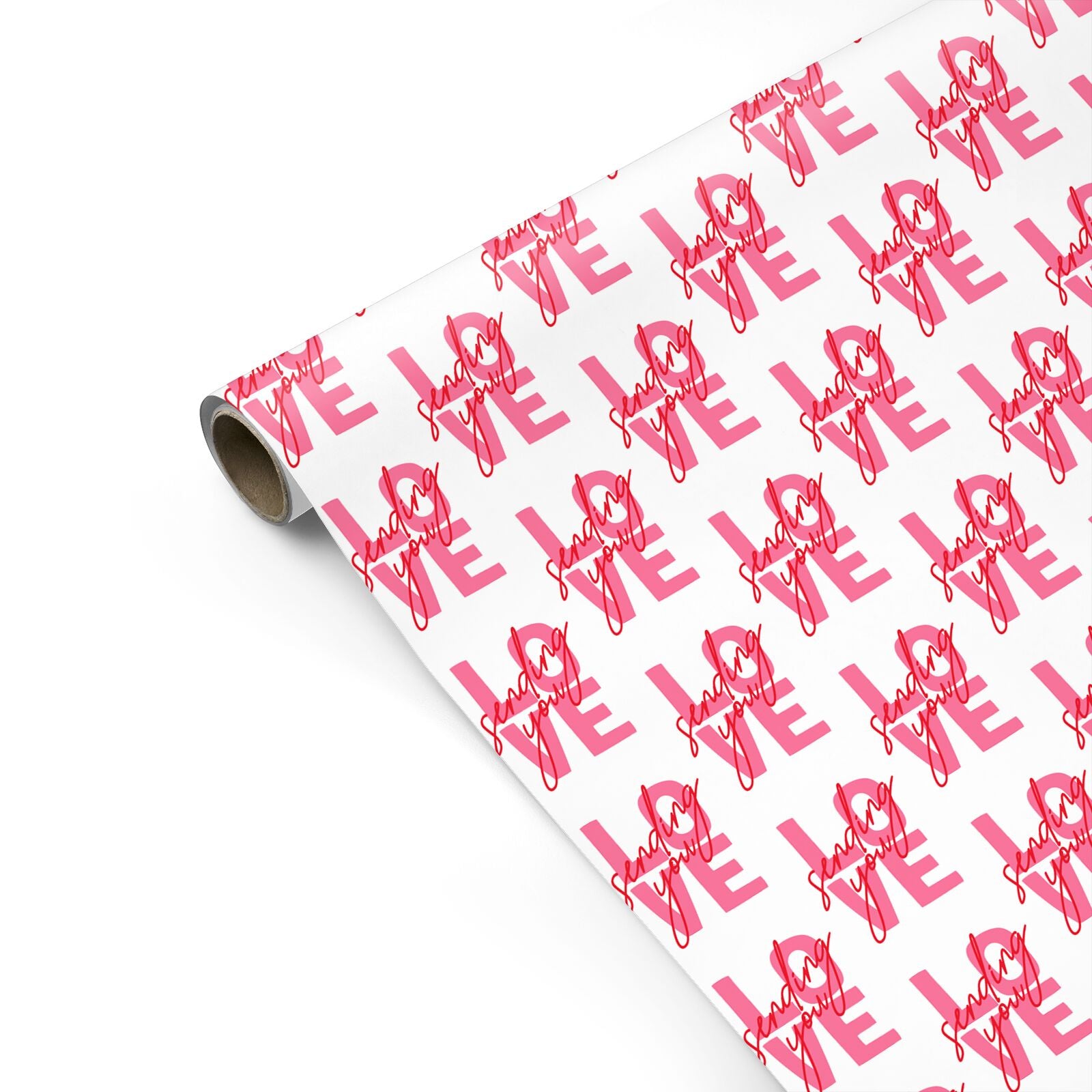 Blush Pink Love Valentines Day Personalised Gift Wrap