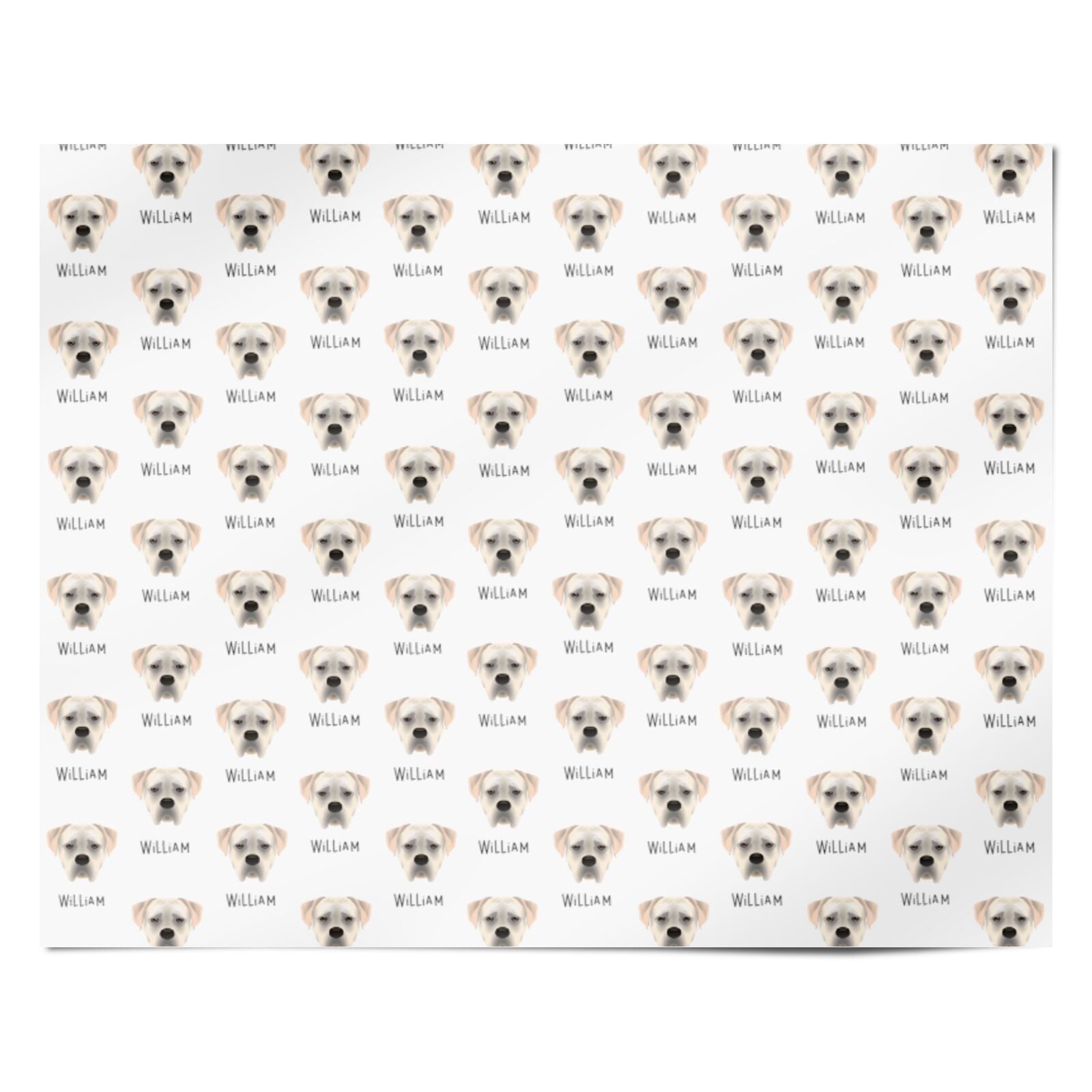 Boerboel Icon with Name Personalised Wrapping Paper Alternative